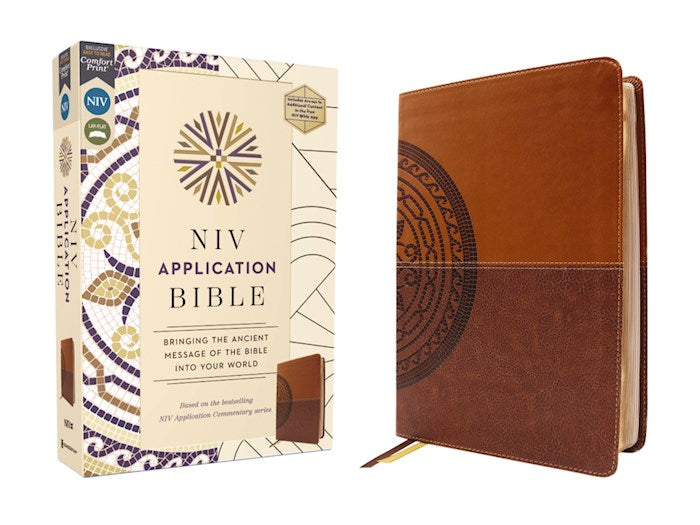 NIV Application Bible (Comfort Print)-Brown Leathersoft