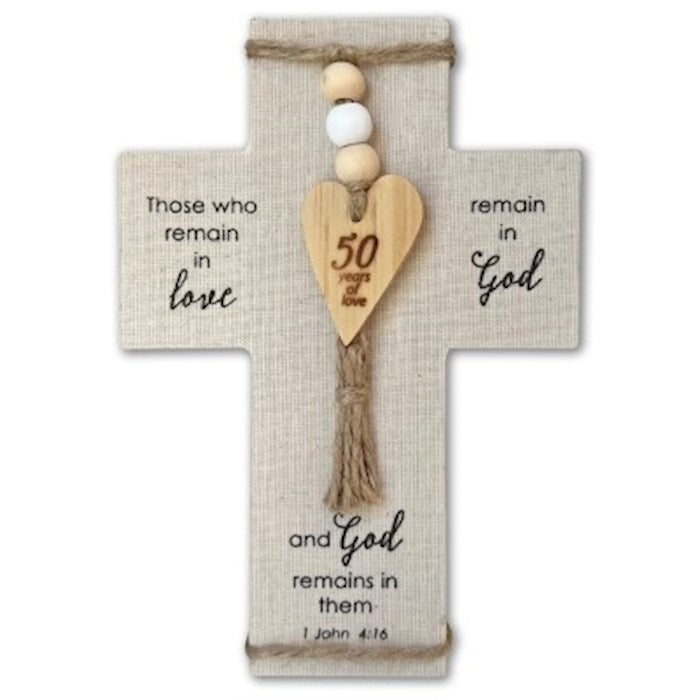 Cross-Fabric Wrapped-50th Anniversary (5" x 7 1/2")