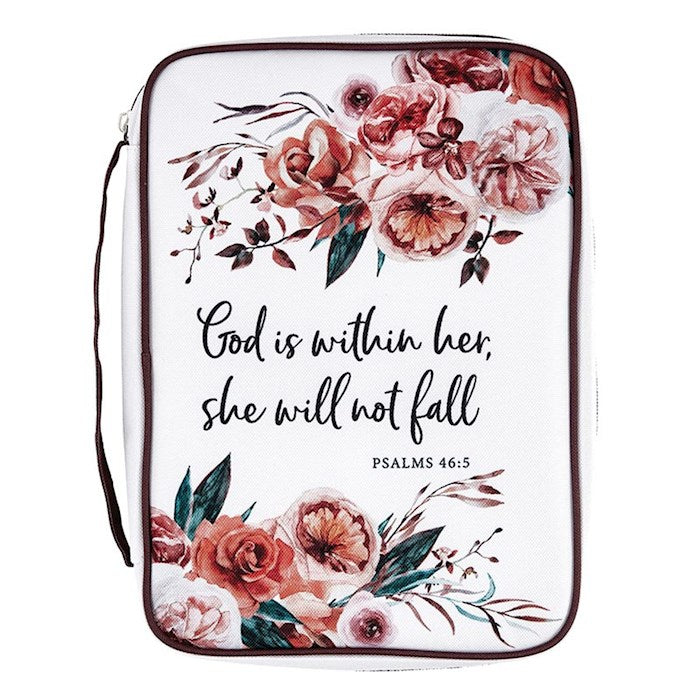 Bible Cover-God Is Within Her She Will Not Fall (Ps. 46:5) (6" x 9" x 1.5")