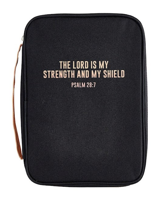 Bible Cover-The Lord Is My Strength And My Shield (Ps. 28:7) (6" x 9" x 1.5")