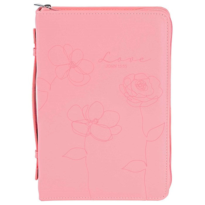 Bible Cover-Love Floral-Pink-LRG