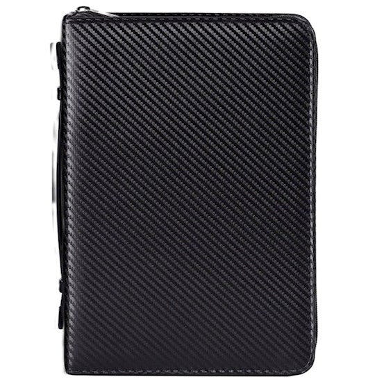 Bible Cover-Man Of God/Carbon Fiber Look-Black-LRG