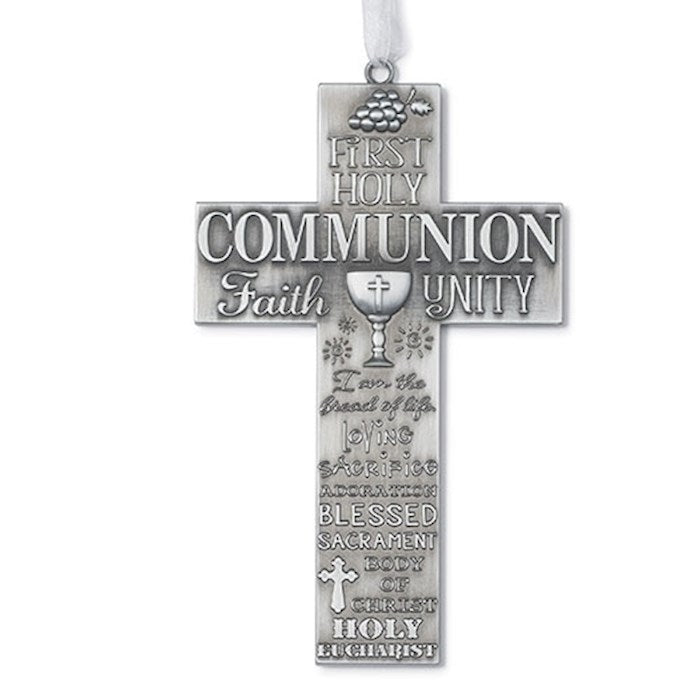 Wall Cross-First Communion Word Art (7.5")
