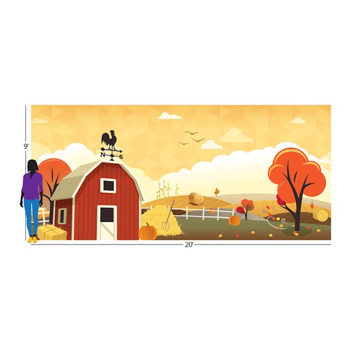 Team Family Year 1: Fall/Harvest Insta-Theme Fabric Backdrop (20&