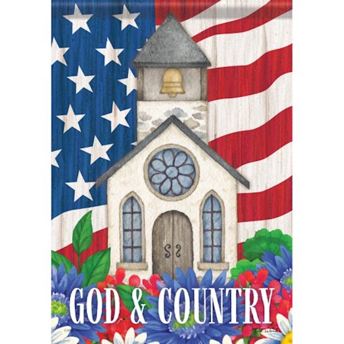Flag-Garden-Dura Soft-God &amp; Country (12.5&quot; x 18&quot;)