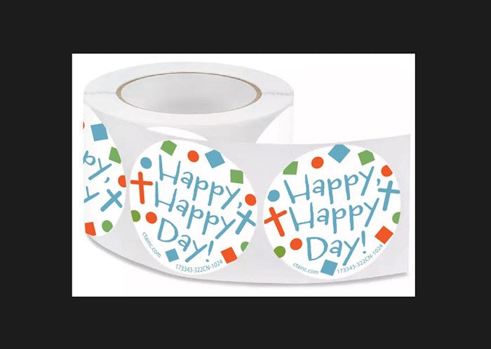 Sticker-Happy Happy Day! (Roll Of 100)