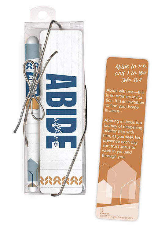 Pen &amp; Bookmark Set-Abide With Me