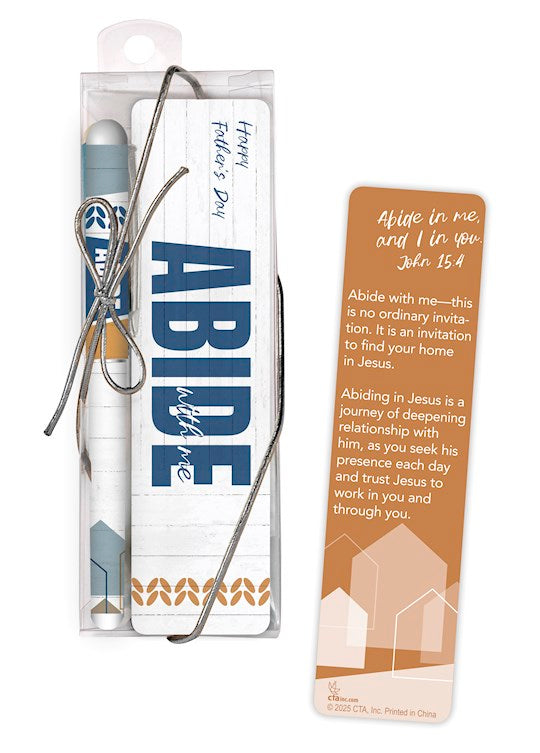 Pen &amp; Bookmark Set-Abide With Me/Father&