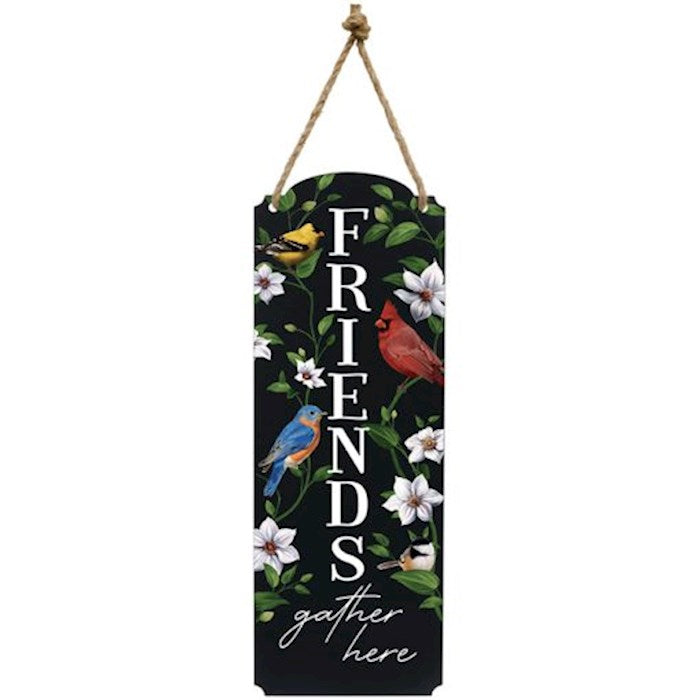 Metal Wall Decor-Friends Gather Here (6.5" x 18")
