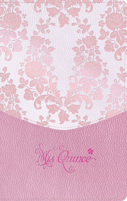 RVR 1960 Biblia Mis Quince (Sweet 15 Edition)-Floral Pink LeatherTouch