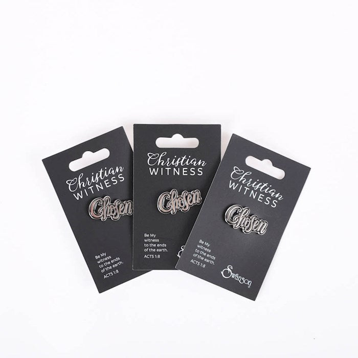 Lapel Pin-Chosen-Silver (1 1/8") (Pack Of 3)