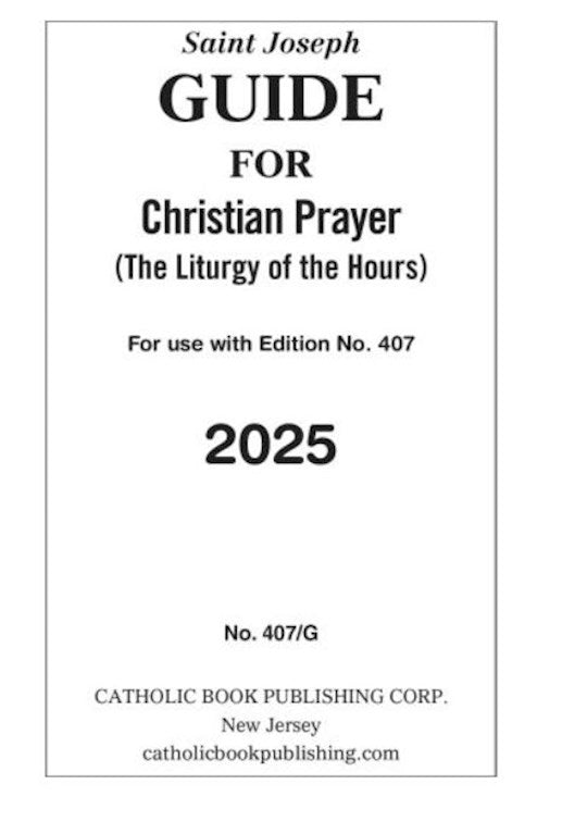 Saint Joseph Guide For Christian Prayer: The Liturgy Of The Hours (2025) Large Print (