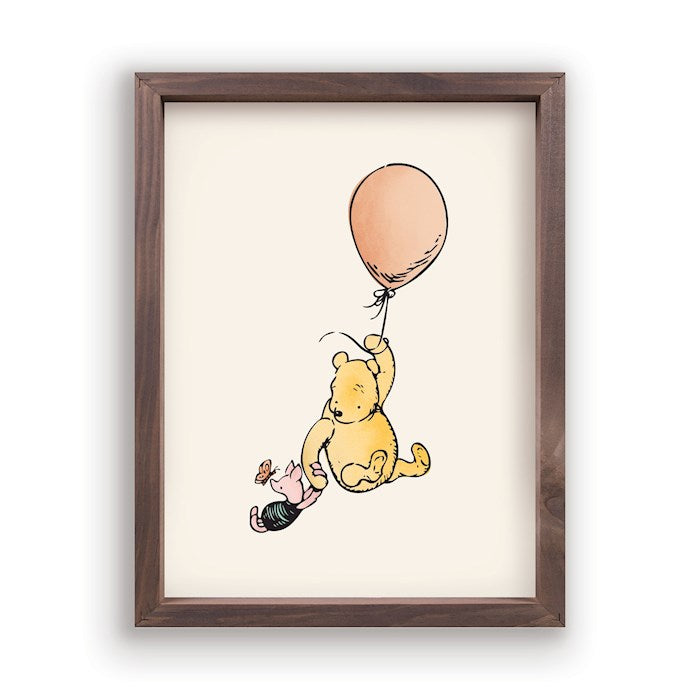 Framed Art-Pooh &amp; Piglet (12 3/4" x 16 3/4")