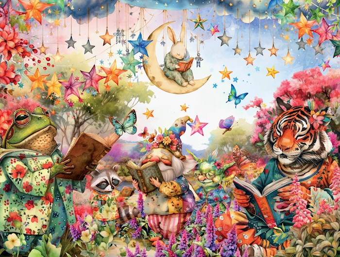 Jigsaw Puzzle-Starry Book Club W/Poster (500 Piece Soft Touch)