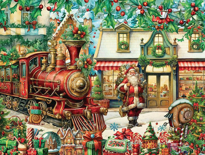 Jigsaw Puzzle-North Pole Express W/Poster (500 Piece Soft Touch)