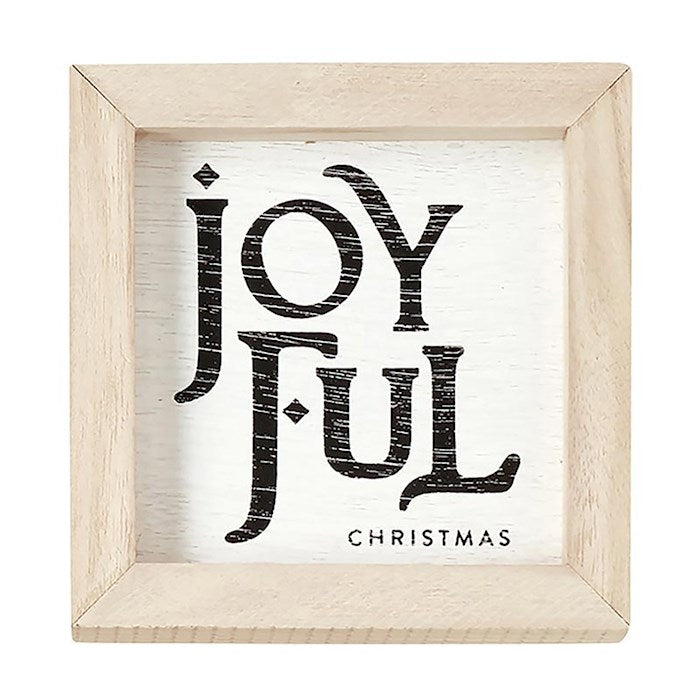 Mini Wall Sign-Joyful (6"SQ)