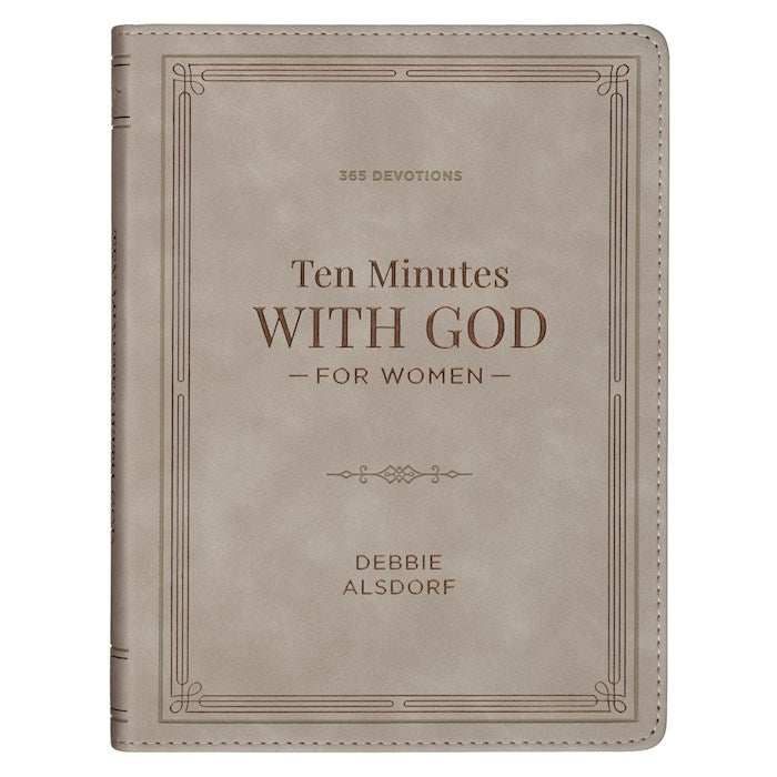 Ten Minutes With God For Women-Taupe Faux Leather