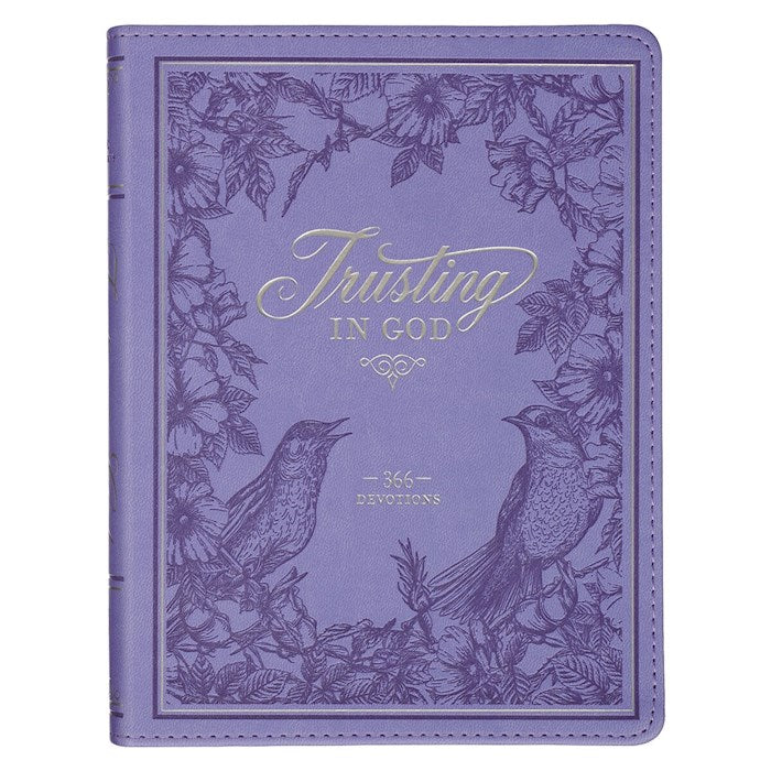 Trusting In God-Lavender Faux Leather
