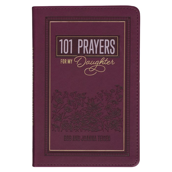 101 Prayers For My Daughter-Plum Faux Leather