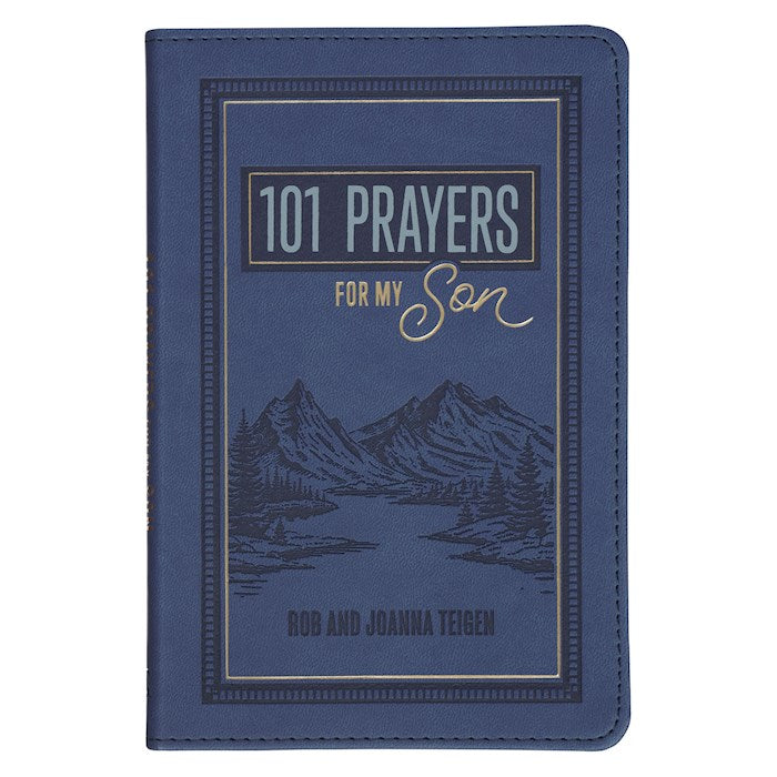 101 Prayers For My Son-Blue Faux Leather