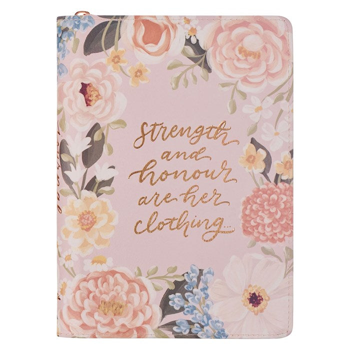 Journal Classic W/ Zip-Strength &amp; Dignity Prov. 31:25-Pink