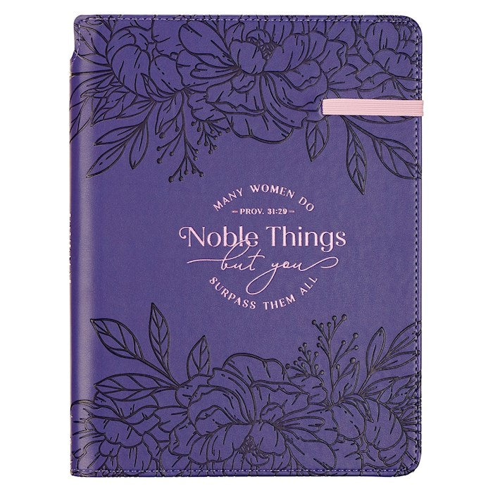 Journal Classic W/Elastic &amp; Pen Holder-Noble Things Prov. 31:29