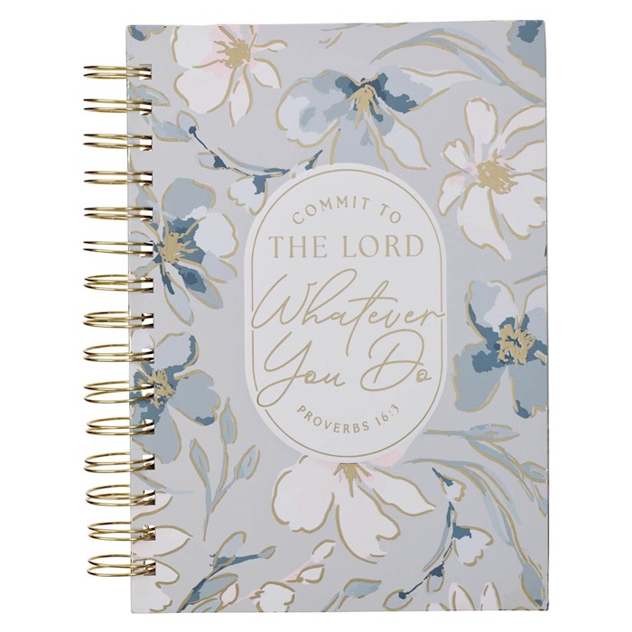 Journal Wirebound-Floral Commit to the Lord Prov. 16:3