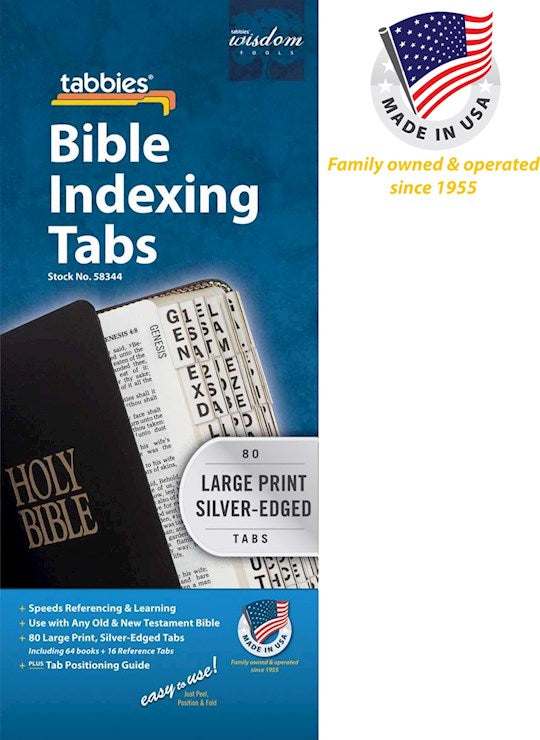 Bible Tab-Large Print-Old &amp; New Testament-Silver