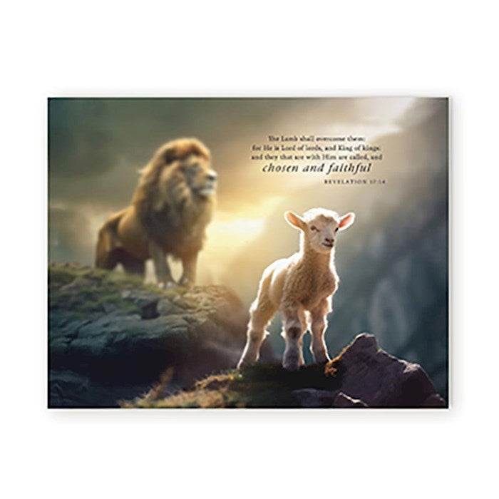 Tabletop Decor-The Lamb Shall Overcome Them (5.5 x 7.25)