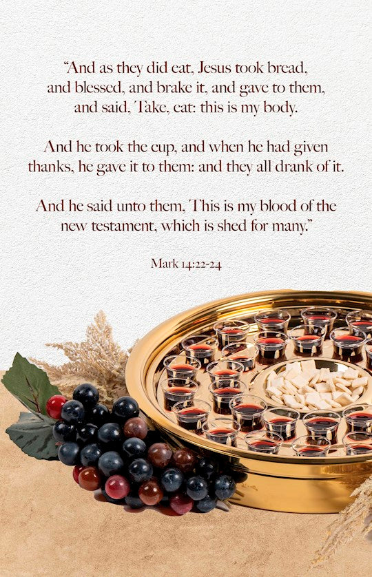 Bulletin-This Is My Blood...Which Is Shed For Many (Mark 14:22-24 KJV) (Pack Of 100)