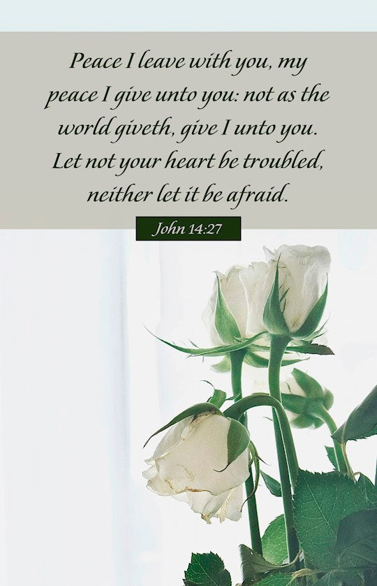 Bulletin-Peace I Leave With You Peace I Give Unto You (John 14:27 KJV) (Pack Of 100)