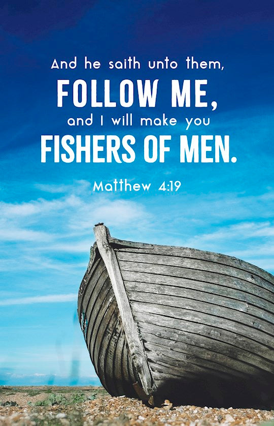 Bulletin-And He Saith Unto Them Follow Me (Matthew 4:19 KJV) (Pack Of 100)