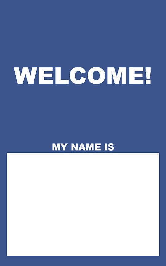Name Tag-Welcome!/My Name Is...-Blue (Pack Of 50)
