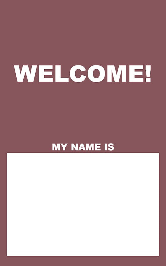 Name Tag-Welcome!/My Name Is...-Burgundy (Pack Of 50)