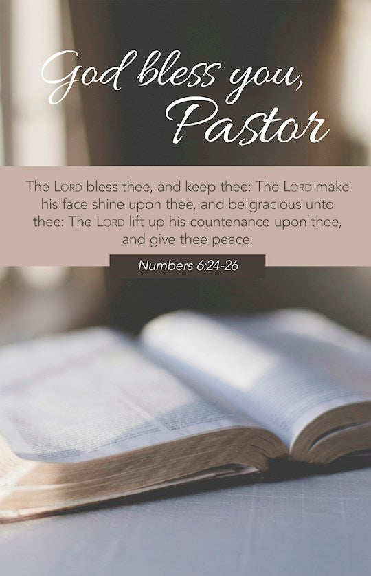 Bulletin-Pastor Appreciation: God Bless You Pastor (Numbers 24-26 KJV) (Pack Of 100)