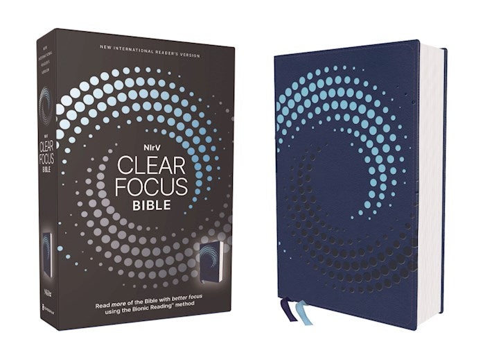 NIrV Clear Focus Bible-Navy Leathersoft