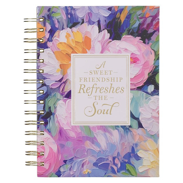 Journal Wirebound-Sweet Friendship-Multi Painted Floral