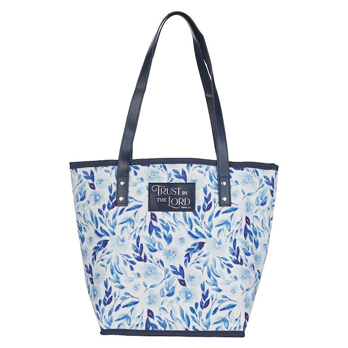 Tote-Trust Prov. 3:5-Blue Floral