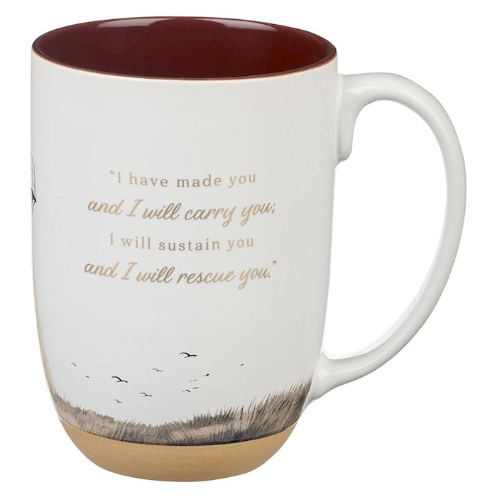 Mug-I Have Made You &amp; I Will Carry You (Isaiah 46:4)-Clay Base Ceramic