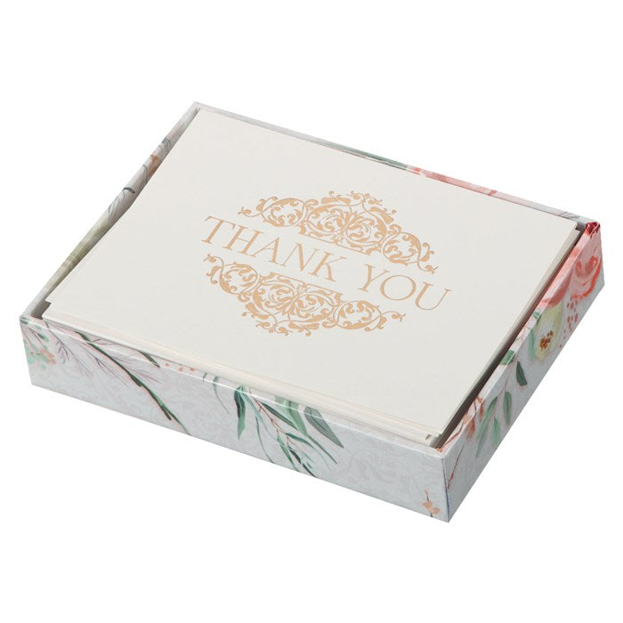 Boxed Cards-Thank You-Filagree Phil. 1:3 (Box Of 20)