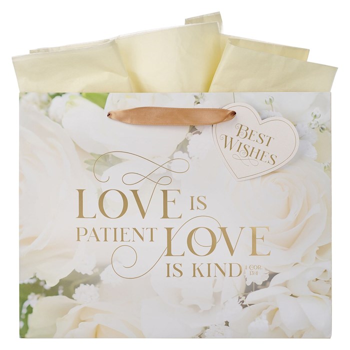 Gift Bag-Large Landscape-Mr. &amp; Mrs. Love 1 Cor. 13:4