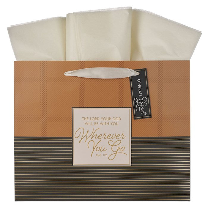 Gift Bag-Large Landscape-Wherever You Go Josh. 1:9