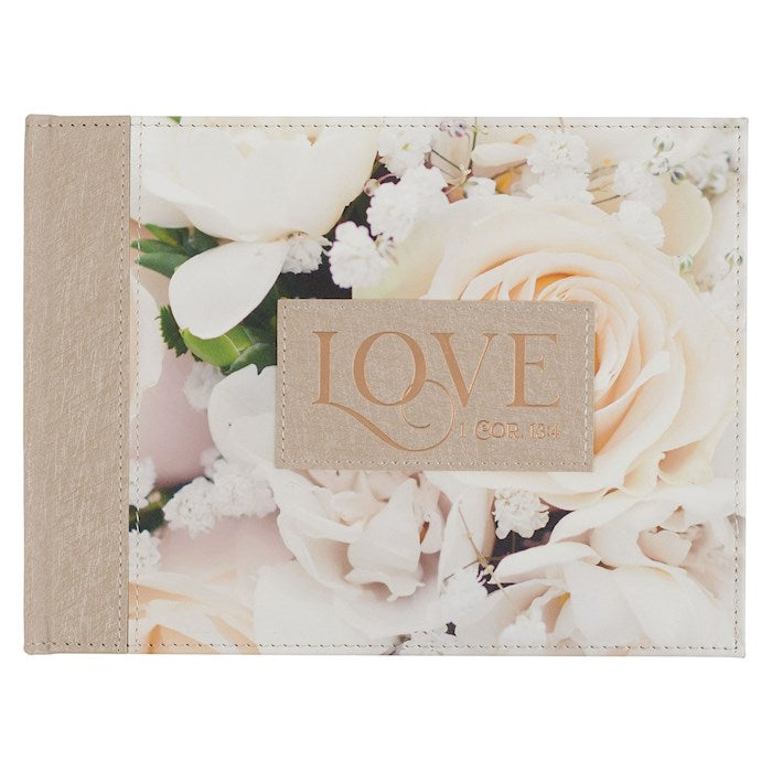 Guest Book-Love Floral 1 Cor. 13:4