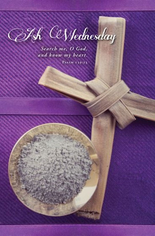 Bulletin-Ash Wednesday (Psalm 139:23 KJV) (Pack Of 100)