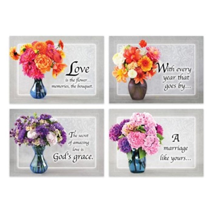 Boxed Card-Bouquets Of Memories Assorted Anniversary (NIV) (Box Of 12)