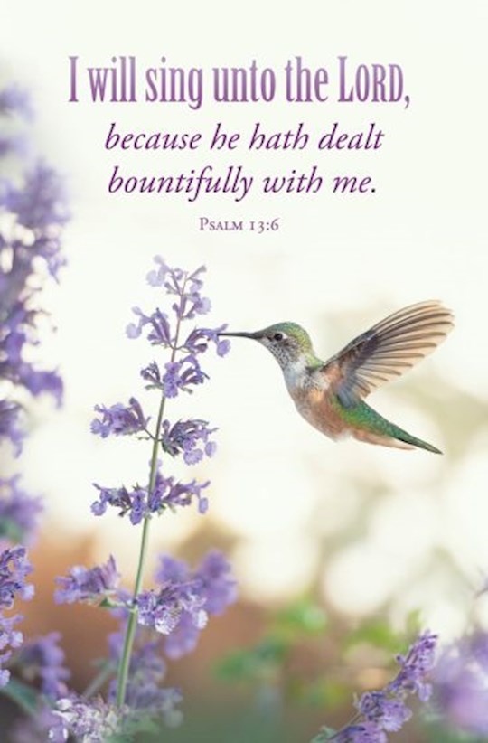 Bulletin-I Will Sing Unto The Lord (Psalm 13:6 KJV) (Pack Of 100)