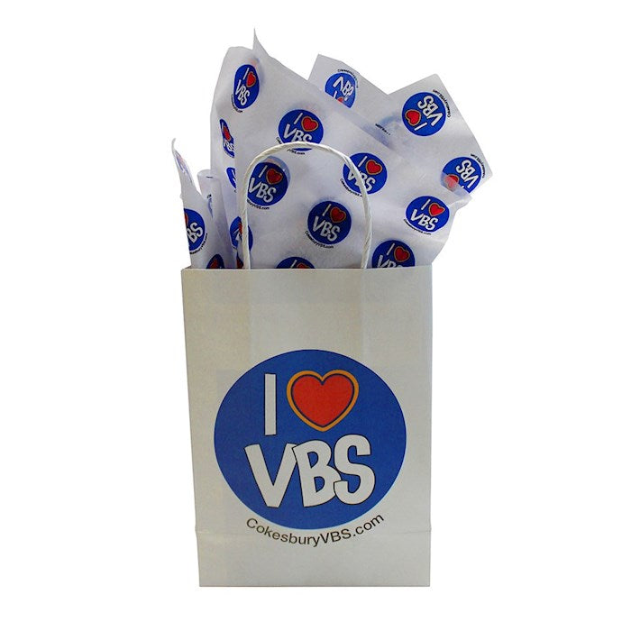 VBS-Snowball Mountain Challenge: I Love VBS Gift Bag &amp; Tissue Paper Set (Pack Of 12) (2026)