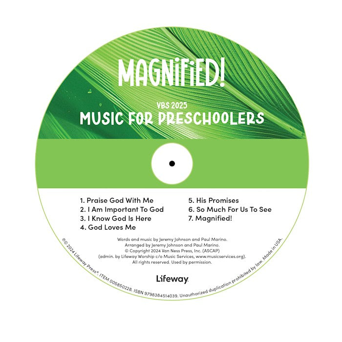 VBS-Magnified!: Music For Preschoolers CD (Pack Of 5) (2025)