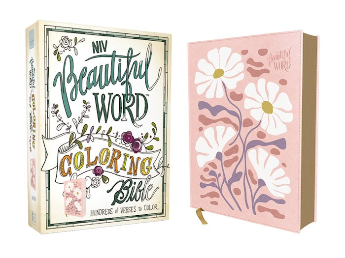 NIV Beautiful Word Coloring Bible-Pink Leathersoft