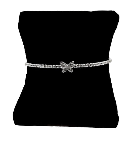 Bracelet-Eden Merry-Butterfly-Memory Wire-Silver